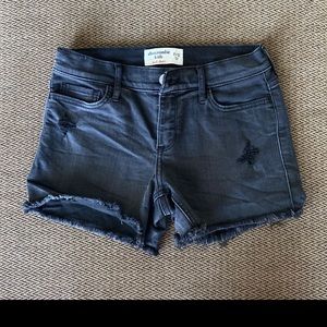 mid rise denim midi shorts by Abercrombie kids